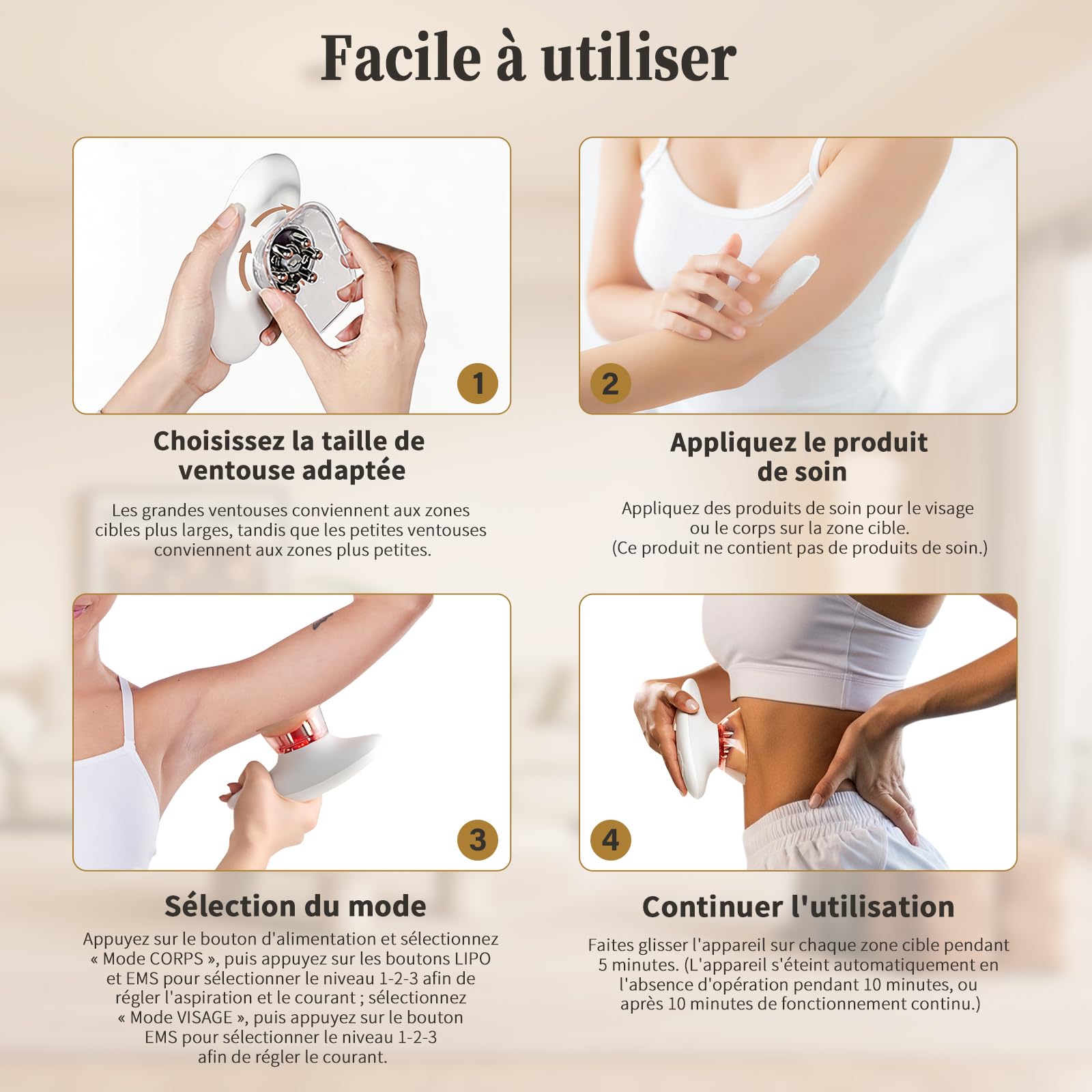 Ehomfory Masseur Anti Cellulite à Ventouse Électrique, Palper Rouler, Lifting EMS et Thérapie par Lumière Rouge Minceur Aspiration Liposuccion Raffermissement,pour Visage,Ventre,Cuisse,Jambes,Bras