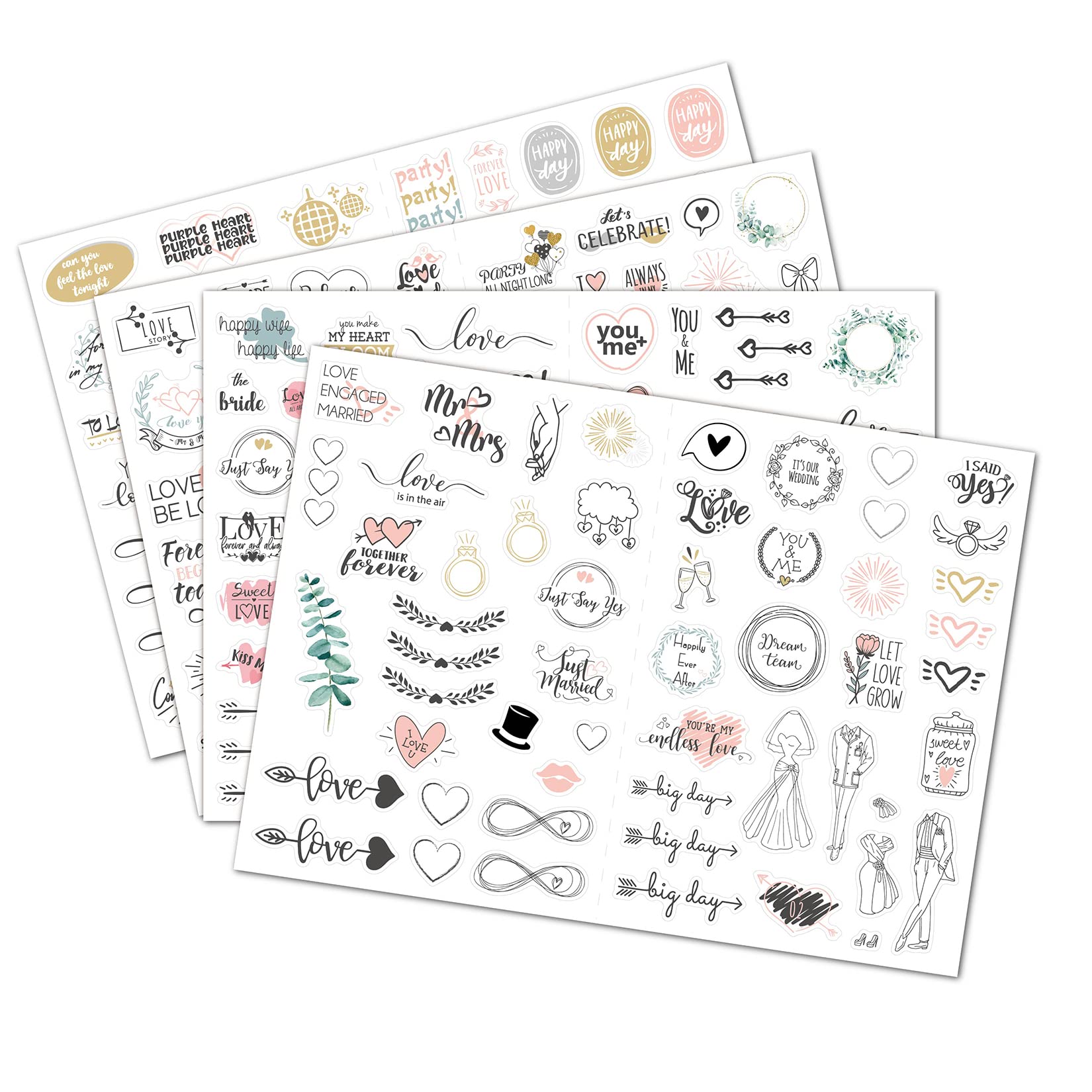 230 Wedding Planning Wedding Engagement Plan Stickers Pack. HGY