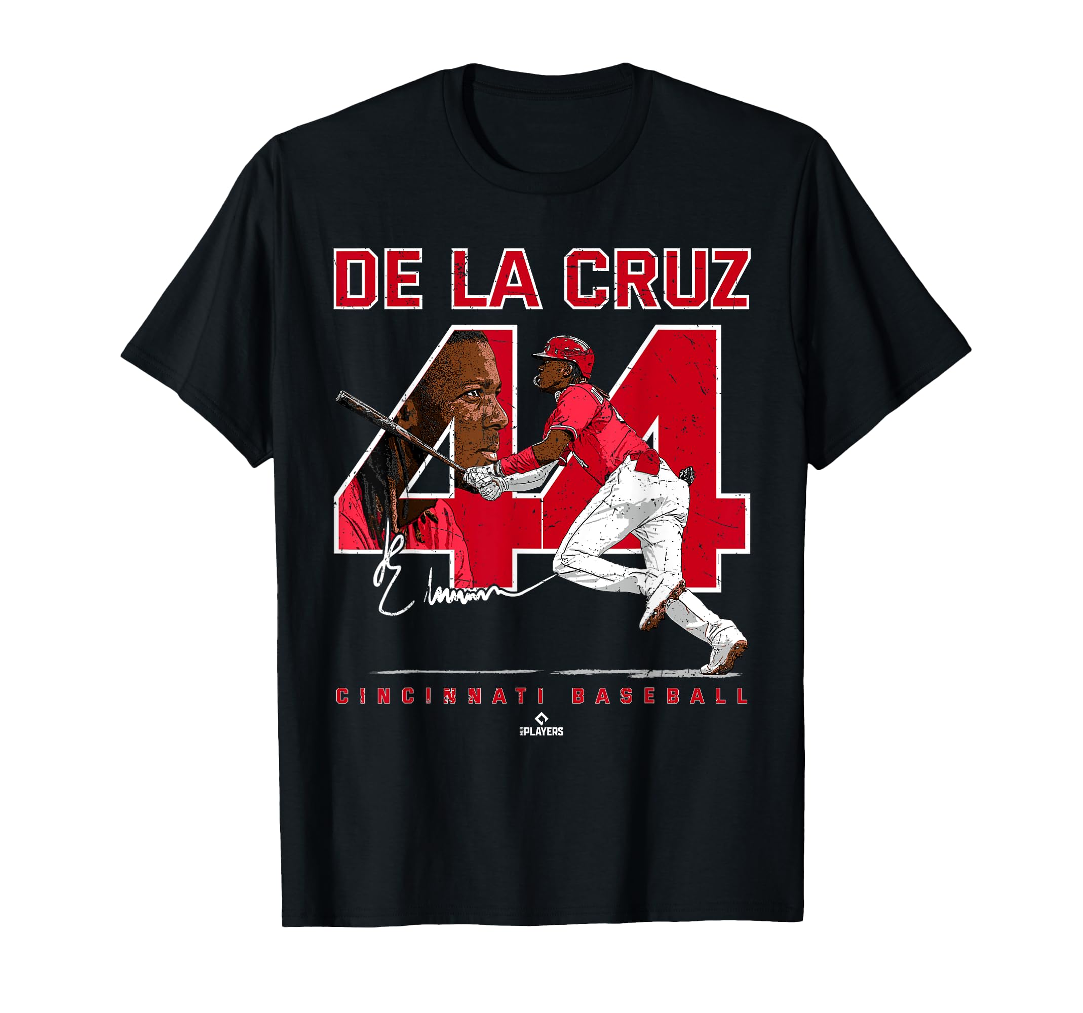 Number & Portrait Elly De La Cruz Cincinnati MLBPA T-Shirt