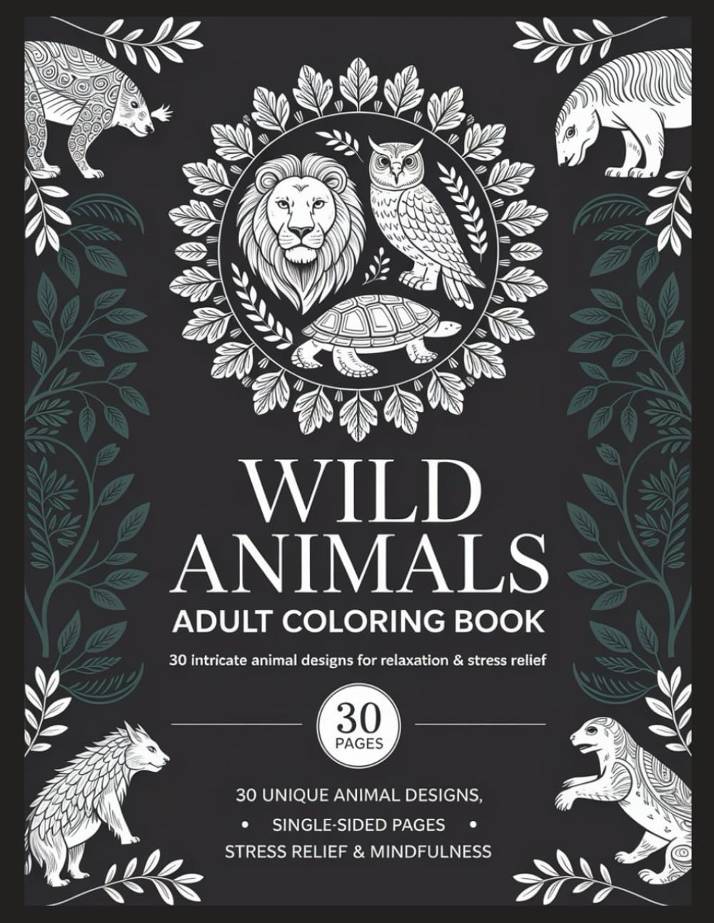 Adult Animal Coloring Book