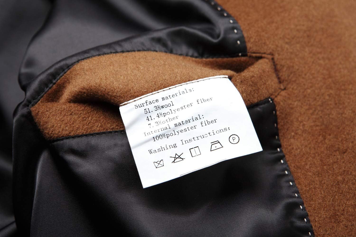 Men's Premium Wool Blend Double Breasted Long Pea Coat - Image 6