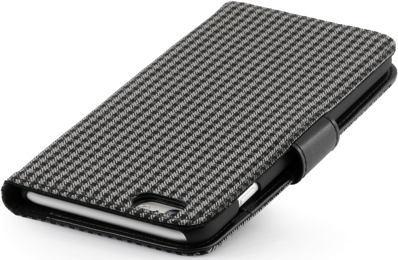 StilGut Genuine Leather Wallet Case Compatible with iPhone 6/6s 4.7'' [Card Slots] Check