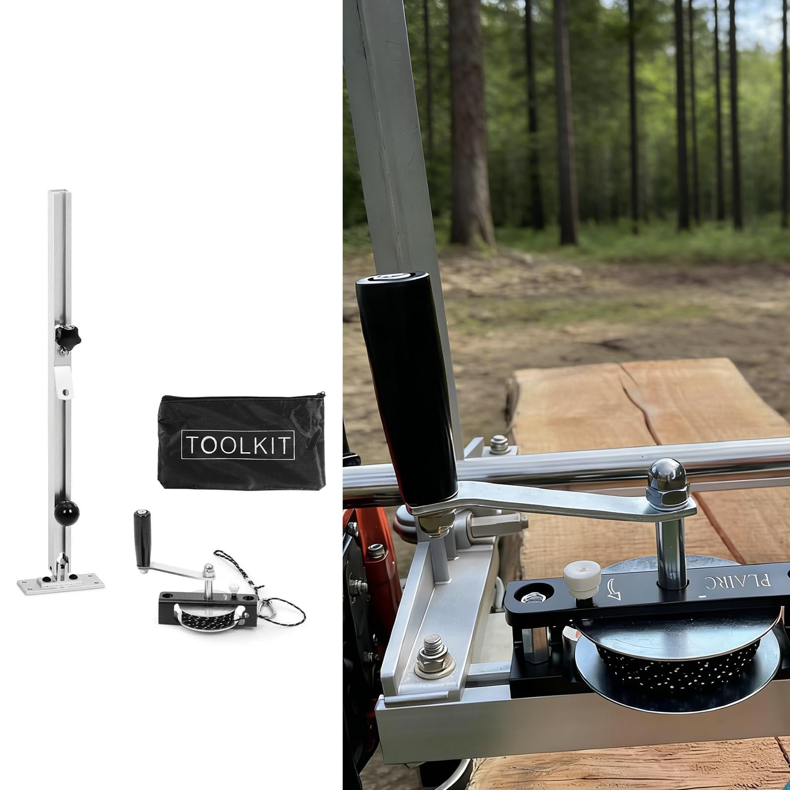 Cabrestante de fresado de motosierra de acero con guía de configuración fácil para carpinteros profesionales, accesorios de fresado de motosierras