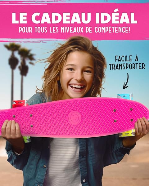 Deleven Skateboard 56cm avec Roues LED, Outil de Skate et Roulements ABEC 7 - pour Enfants Débutants Filles Garçons Adolescents Adultes - 5