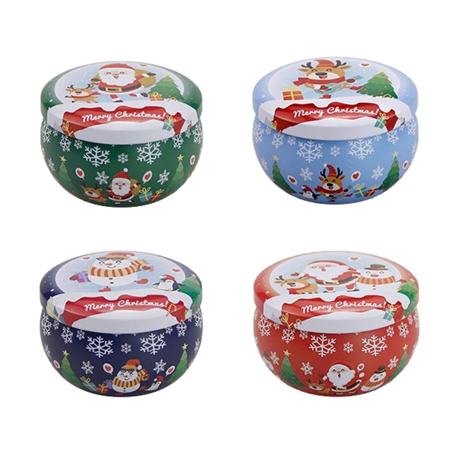 carotoe Set Long Burning 8Hrs Scented Soys Waxes Aromatherapies for Christmas Party Decorations Soys Waxes Christmas Tree Decoration