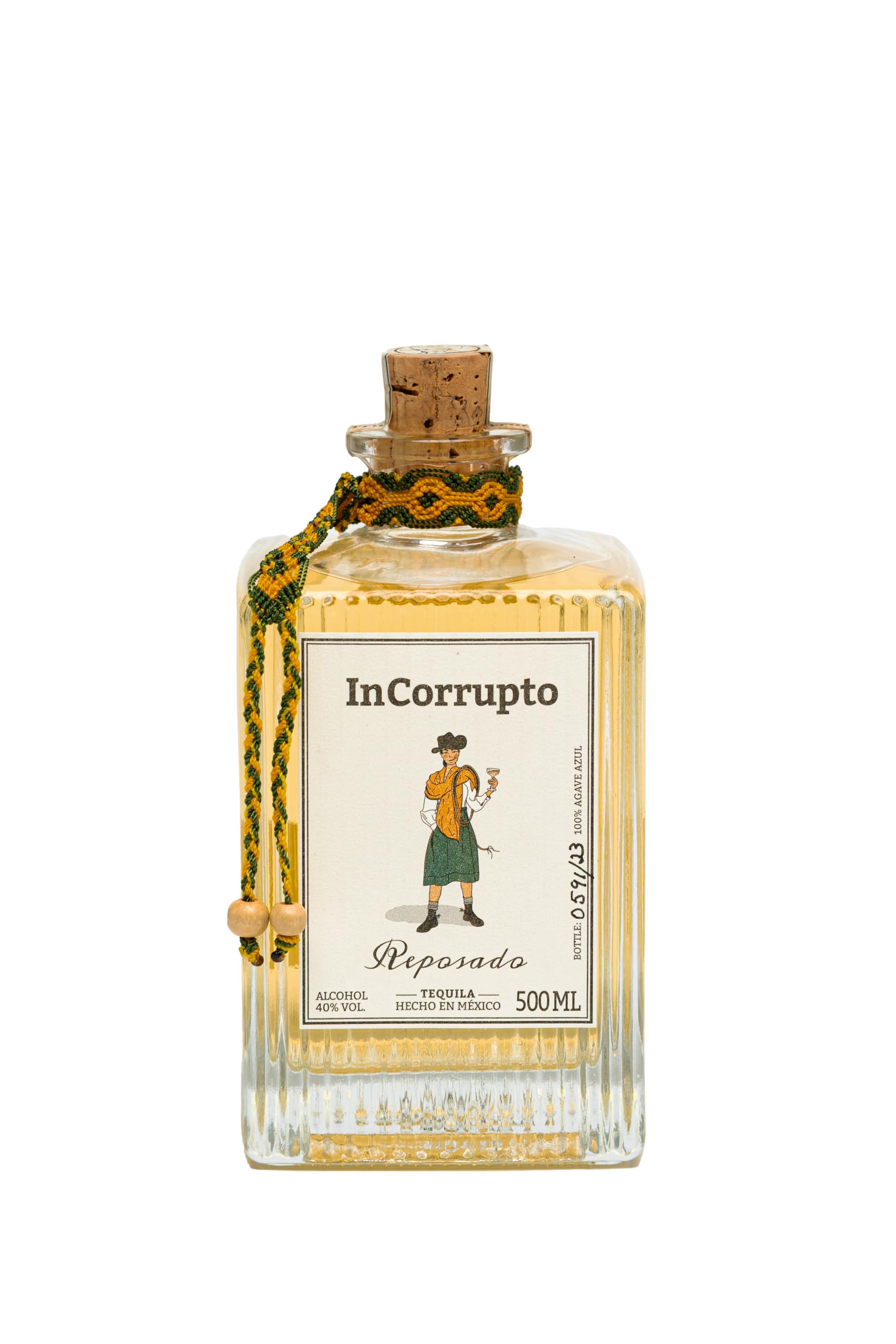 InCorrupto Reposado Tequila – 100% Blaue Weber-Agave, 6 Monate gereift in double-used Fässern (Bourbon und Rotwein), Premium-Tequila aus Mexiko, 40% Vol., 0,5 l – Weich & ausgewogen
