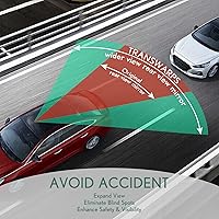 Vista 4 de Espejo universal con clip gran angular, plano HD, antirreflejo, tinte transparente, accesorios para automóvil, SUV, camiones, vehículos