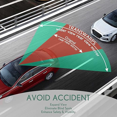Miniatura 4 de Espejo universal con clip gran angular, plano HD, antirreflejo, tinte transparente, accesorios para automóvil, SUV, camiones, vehículos (11 x 3