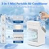Portable Air Conditioner, 180° Vibration Mini Air Conditioner, 4 Speed Portable AC, Built-in Ambient Lighti AC Unit, Large Water Tank Air Cooler for Room/Kitchen/Office/Desk Upgraded 2024
