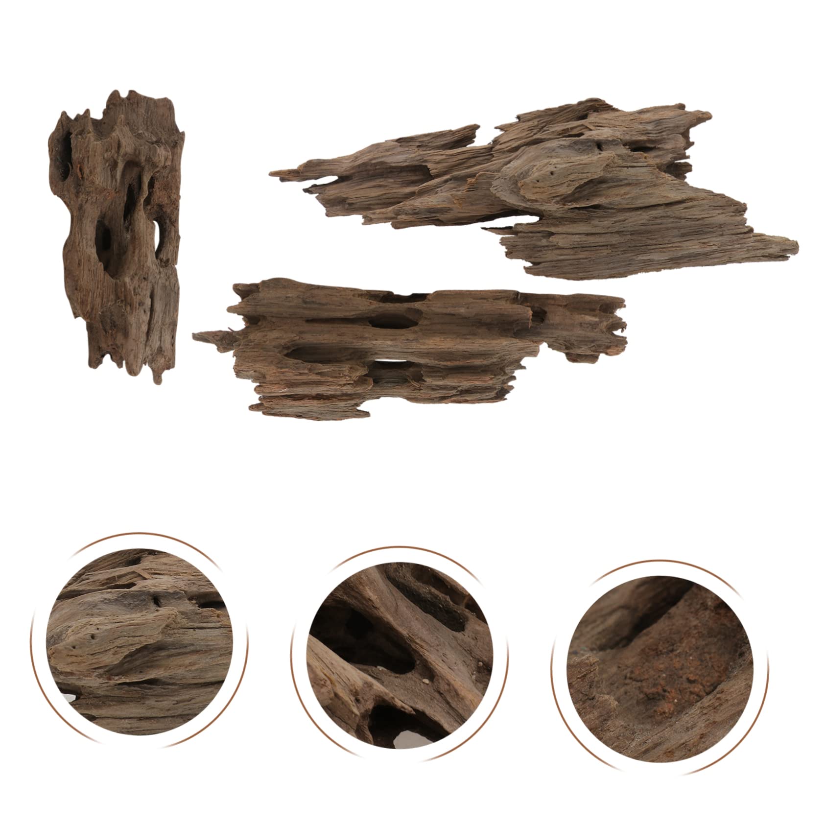 TOYANDONA Bolsa de Troncos Huecos de Madera Natural para Adorno de Acuarios, Refugio para Peces y Camarones, sin Decoloración, Forma Aleatoria, 500g