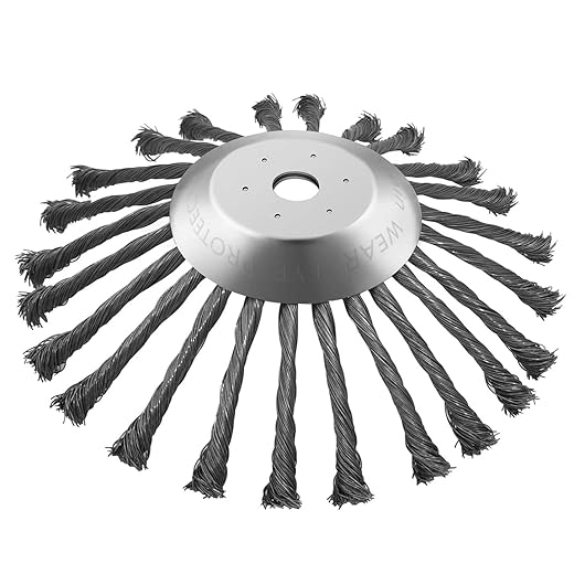 NeJesZoe 10 inch Unbreakable Steel Wire Weed Brush Cutter Trimmer Head,Lightweight Wired Trimmer Blade for Weed Eater,Wired Weed Cutter Universal Attachments Head,Upgraded Rotary Weed Eater Head