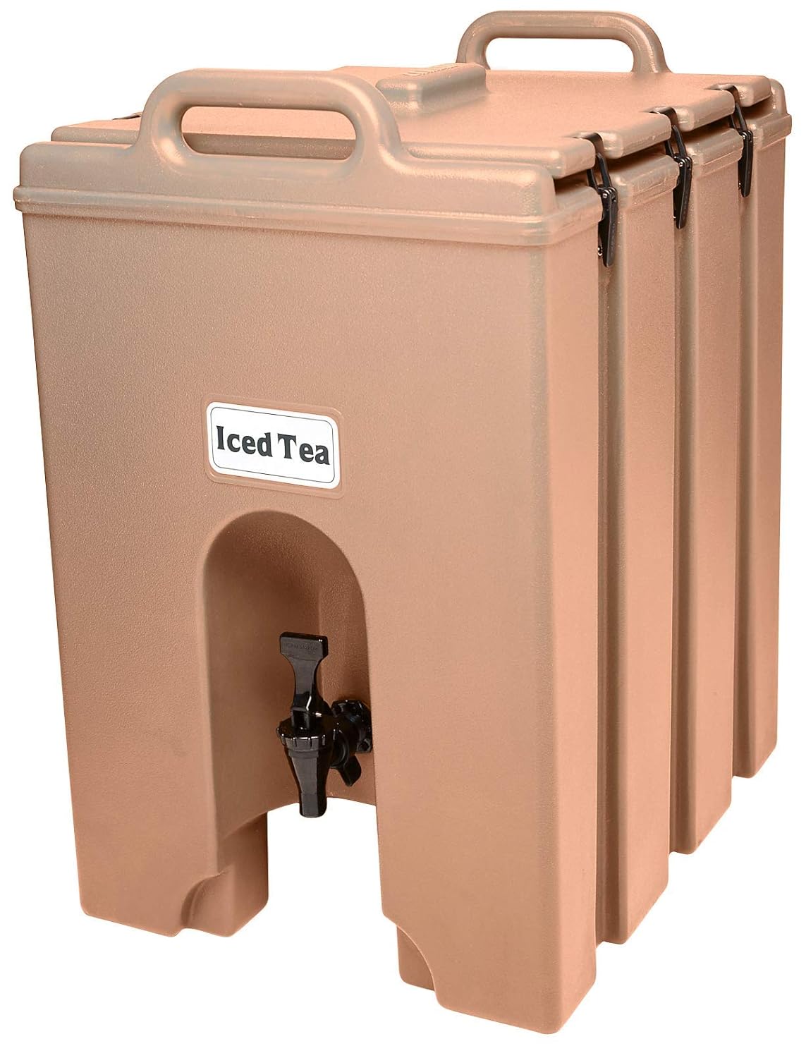 Cambro 1000LCD157 Camtainer 10 Gallon Capacity Coffee Beige Case of 1