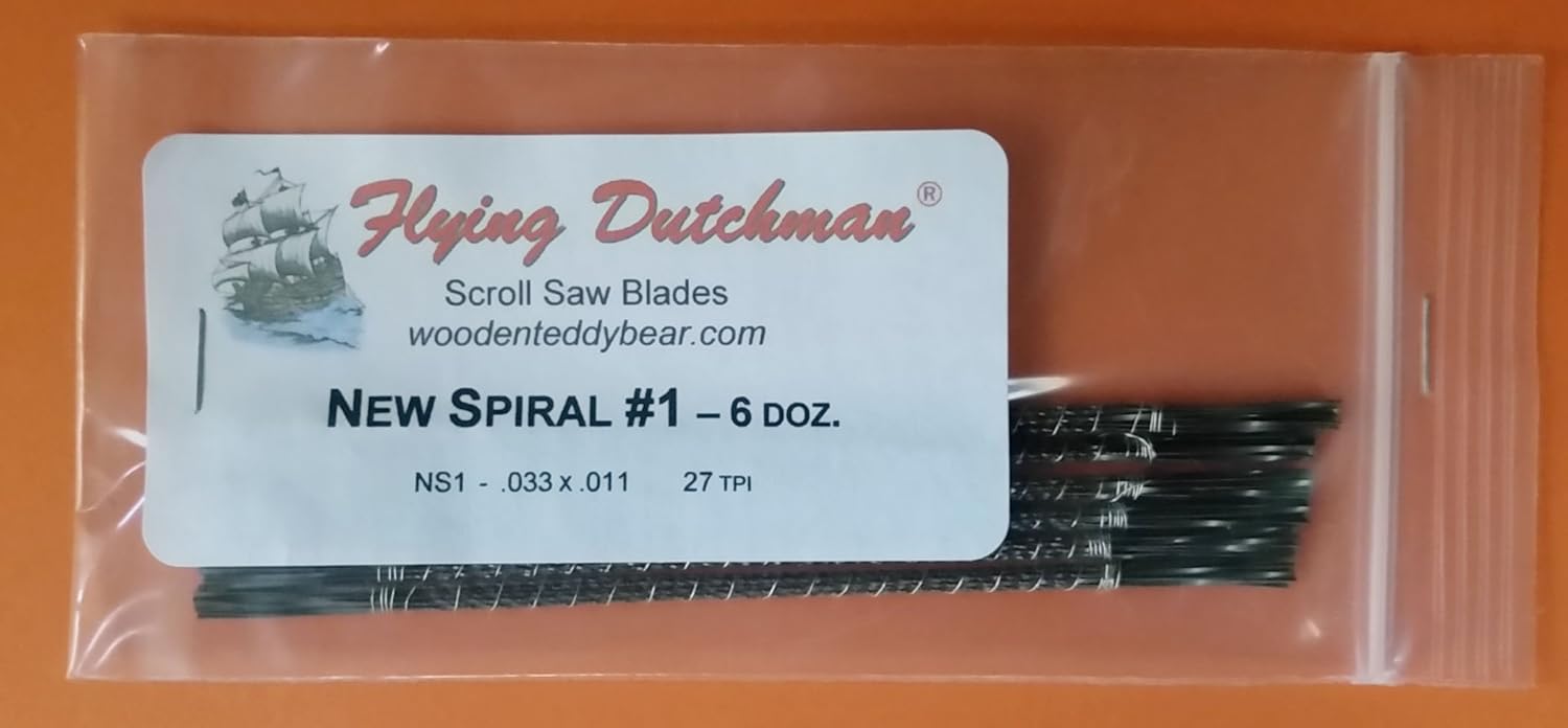 Flying Dutchman New Spiral 1 Six Dozen Scroll Saw Blade Pack