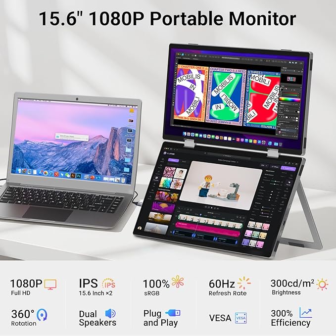 Monitor Extensor 15.6 FHD IPS miniatura 2