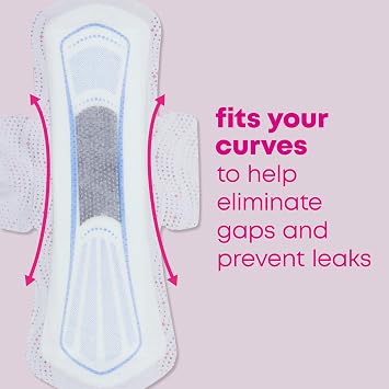 U by Kotex Balance Teen Ultra Thin Overnight Pads with Wings, 24 Count (Packaging May Vary)