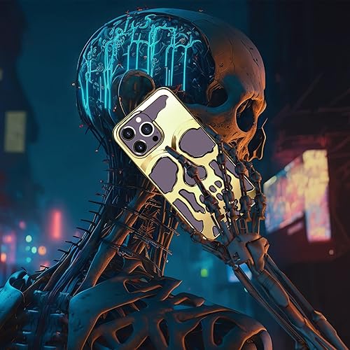 Miniatura 6 de Lotadilo Funda para iPhone 11 Pro Max para hombres y mujeres, diseño de esqueleto de calavera divertida, gótica hueca para Halloween 11 Pro Max,