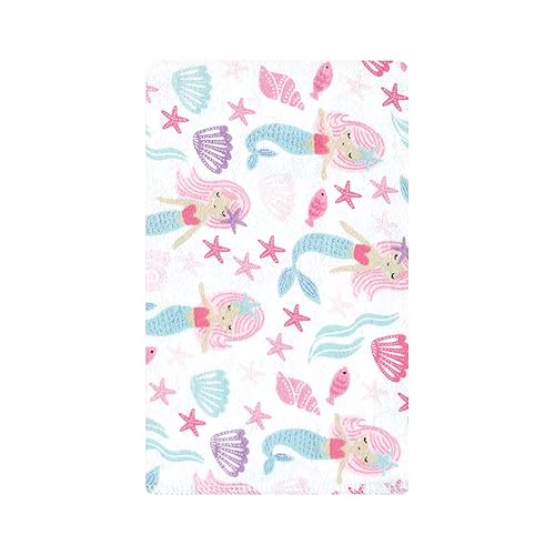Miniatura 3 de Hudson Baby Paños unisex de franela de algodón para bebé, sirena, talla única