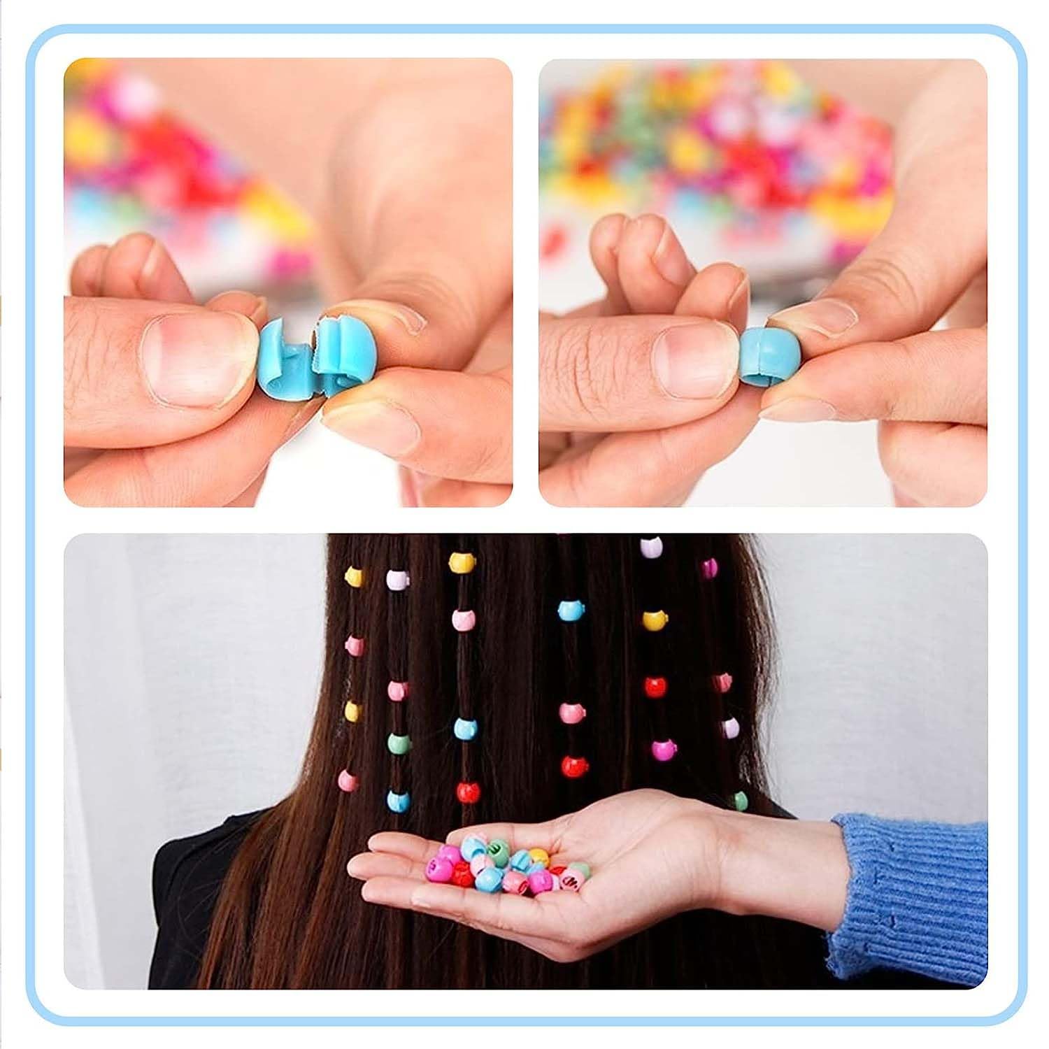 50 Stück Silikon Haarperlen Mit Gummibändern & Nadel – Bunte Haaraccessoires Für Zöpfe & Flechten