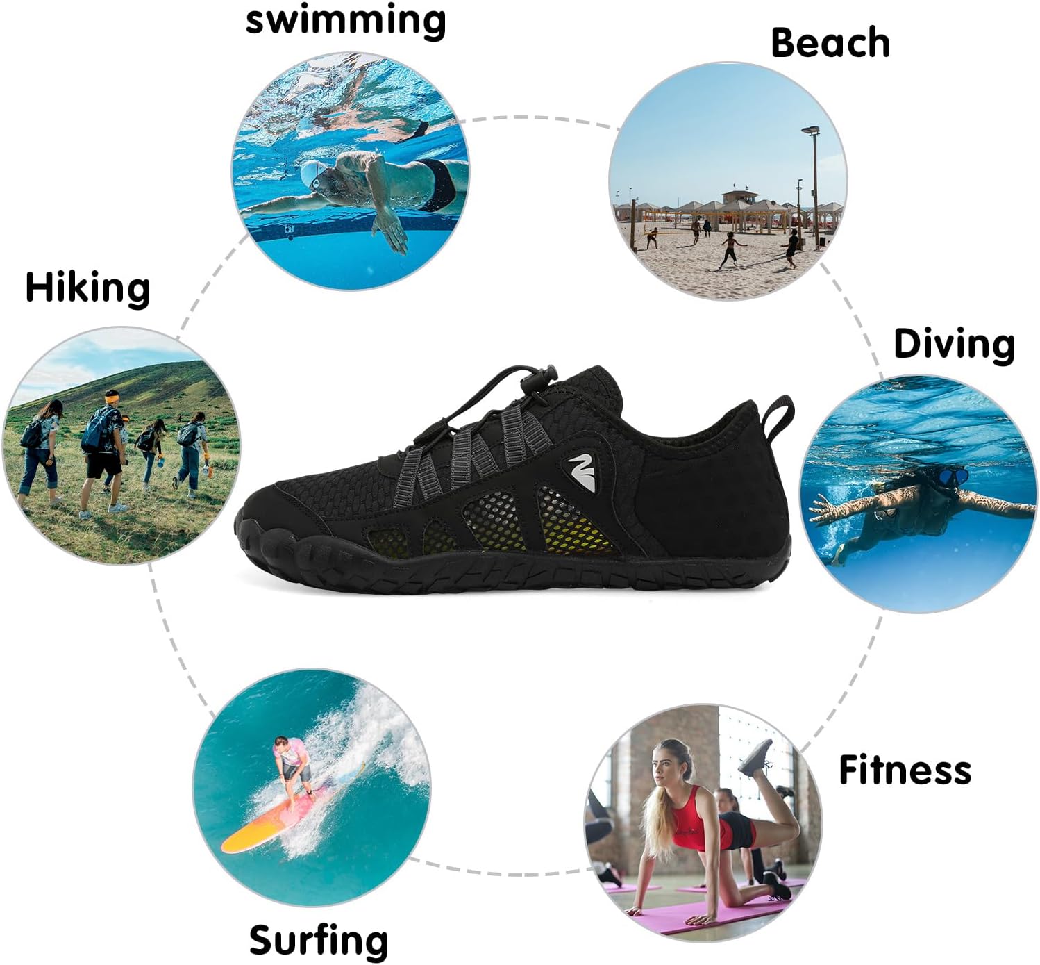 Centipede Demon Swim Water Shoes for Women Men Quick Dry Barefoot Aqua Sneakers Shoe for Beach Hiking Diving Boating River Outdoor Water Sports - Image 6