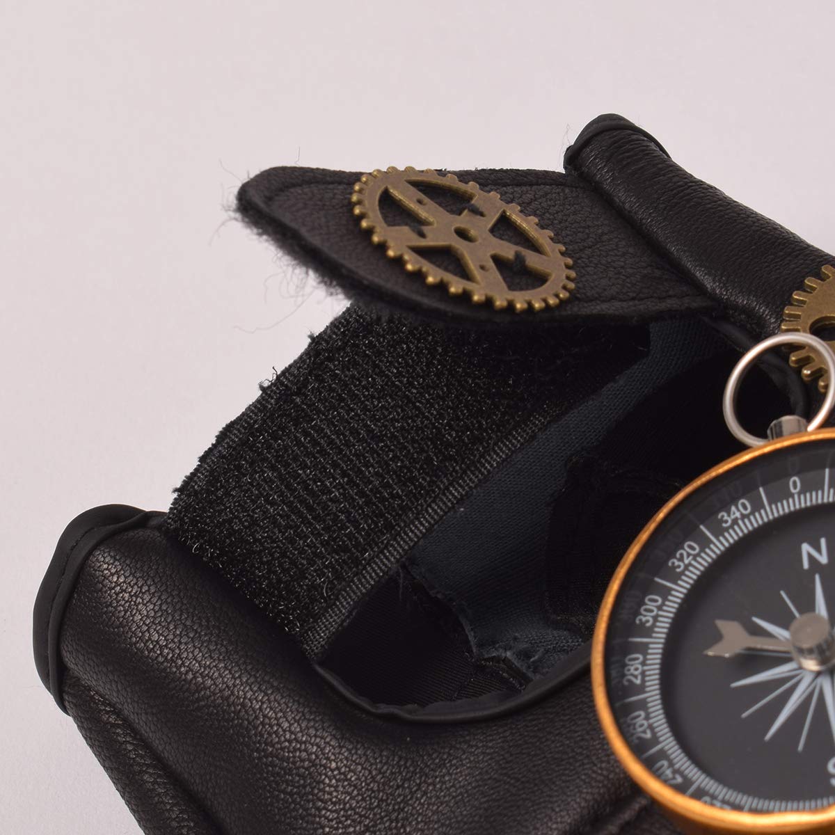 GRACEART Rękawice steampunkowe gotyckie męskie rękawiczki bez palców