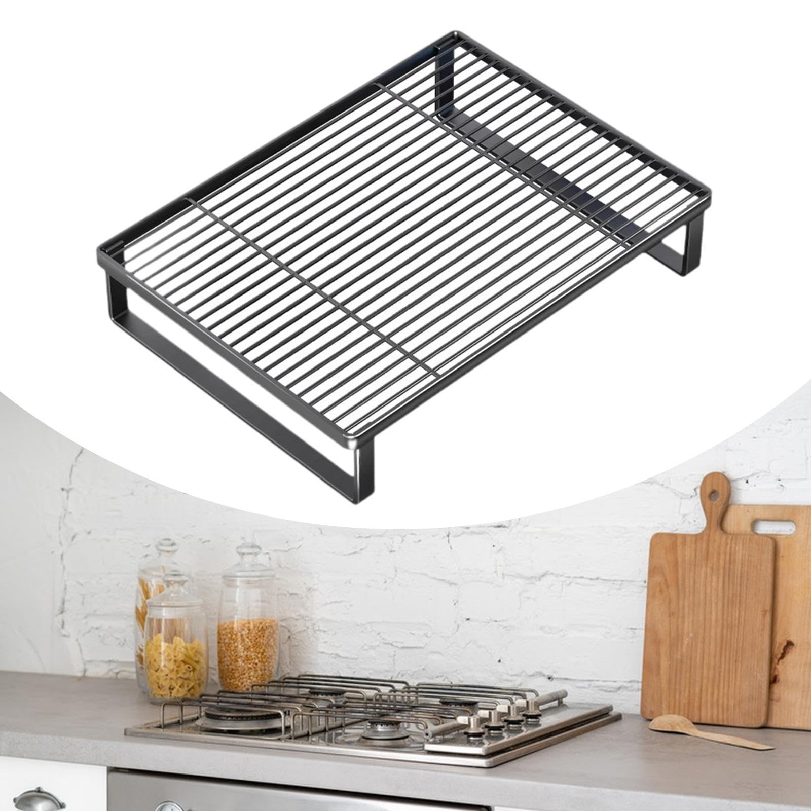Homyl Supporto per Forno a Microonde da Appoggio per Piano Cottura a Gas da Cucina per Armadio Fornello