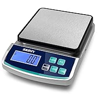 Vista 1 de Balanza Digital de Laboratorio 5000g x 0.1g oz/lb/g/kg Balanza Electrónica de Precisión Científica, Analítica para Laboratorio, Joyería, Cocina