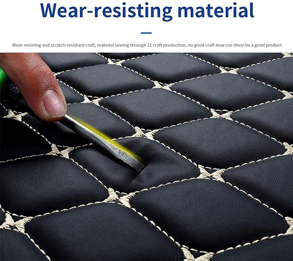 Auto Kofferbak Bekleding Lederen Mat, voor Citroen C5 Aircross 2017-2023 Platte Stijl Kofferbakmat Beschermer Vrachttapijten Waterdicht Anti Kras,C