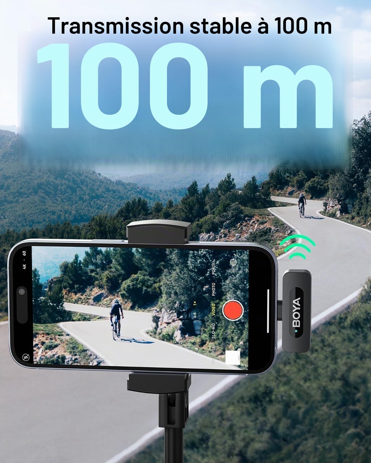 BOYA BY-V30 Micro Cravate sans Fil pour iPhone 15/16, Android, Mini Microphone, 36H D'utilisation, Réduction du Bruit, Micro Cravate USB-C, Mode Silencieux, Microphone sans Fil à Pince 360°