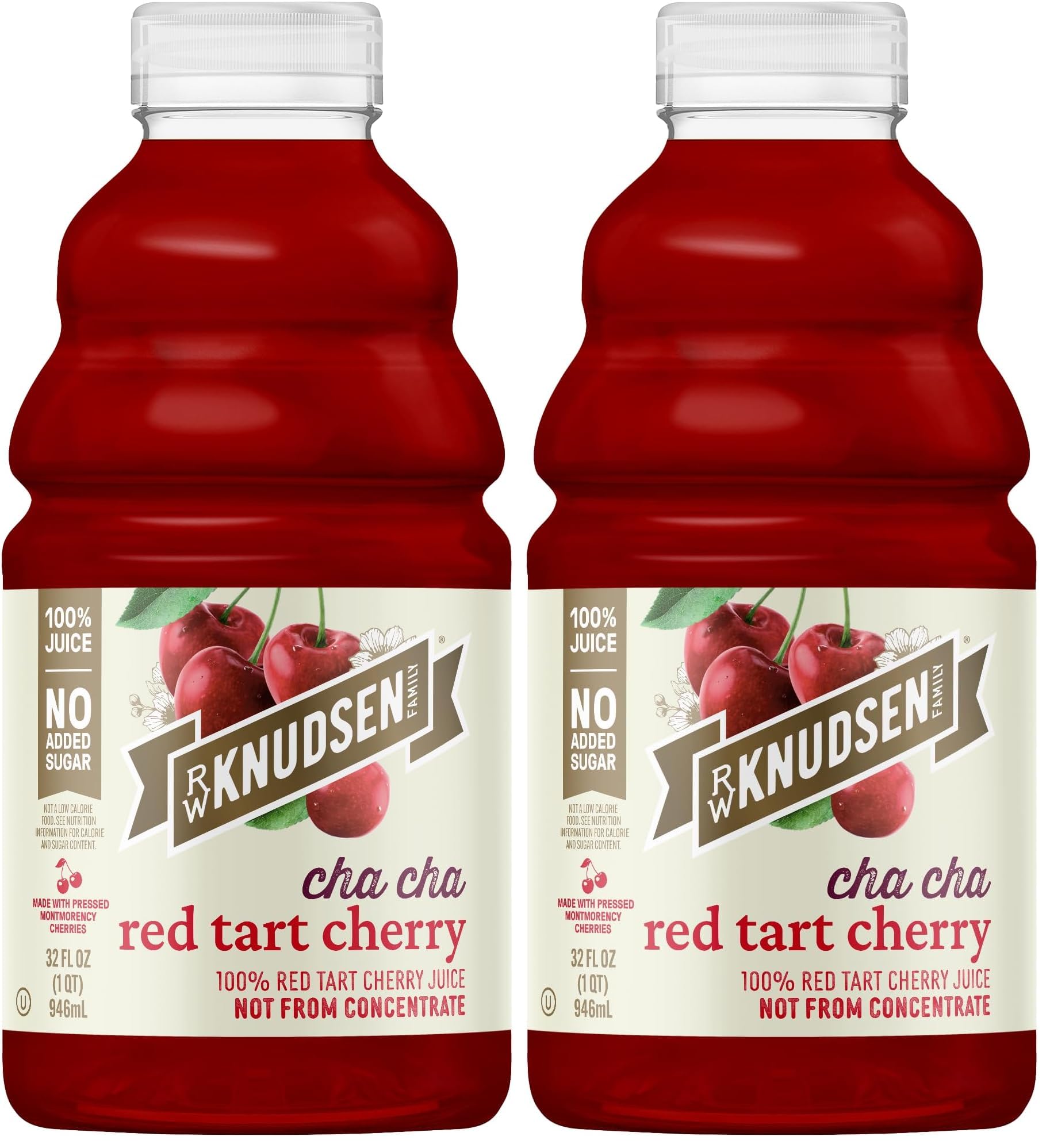 R.W. Knudsen Cha Cha Red Tart Cherry Juice, 32 fl oz (Pack of 2)