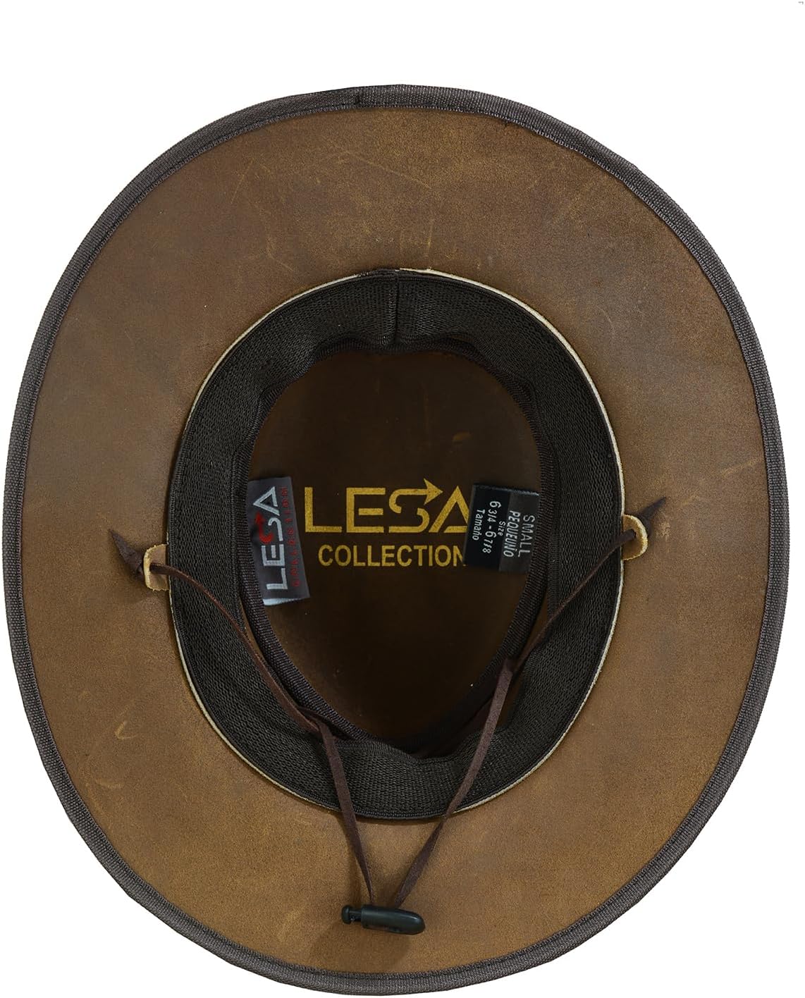 Safari Crazy Leather Cowboy Hat for Men & Women - Western Outback Hat, Genuine Leather, Shapeable Brim