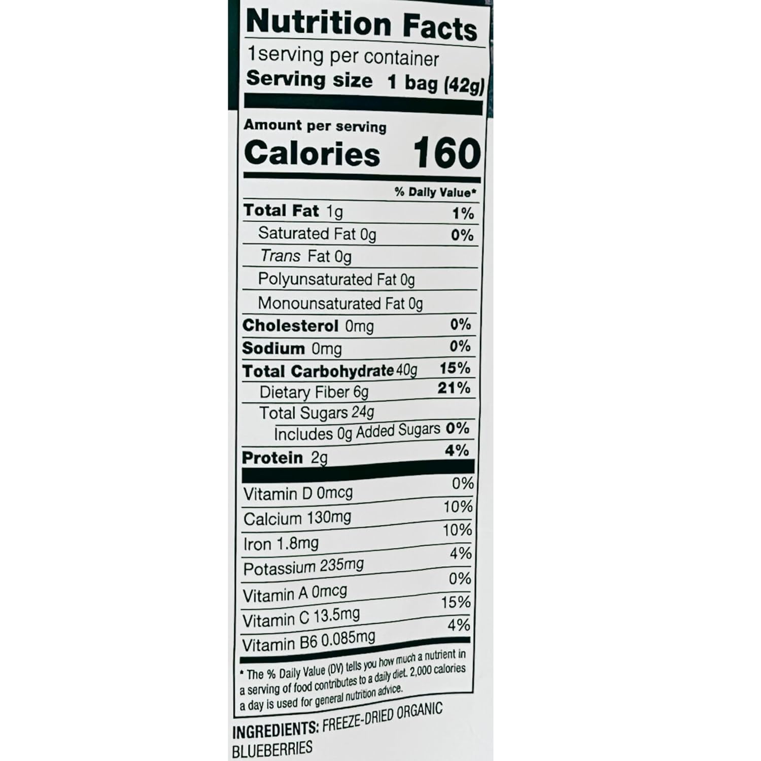 Chelan Ranch Organics Premium Freeze-Dried Organic Blueberries, Non-GMO & Vegan, 1.5 Ounce Bag (3-Pack)