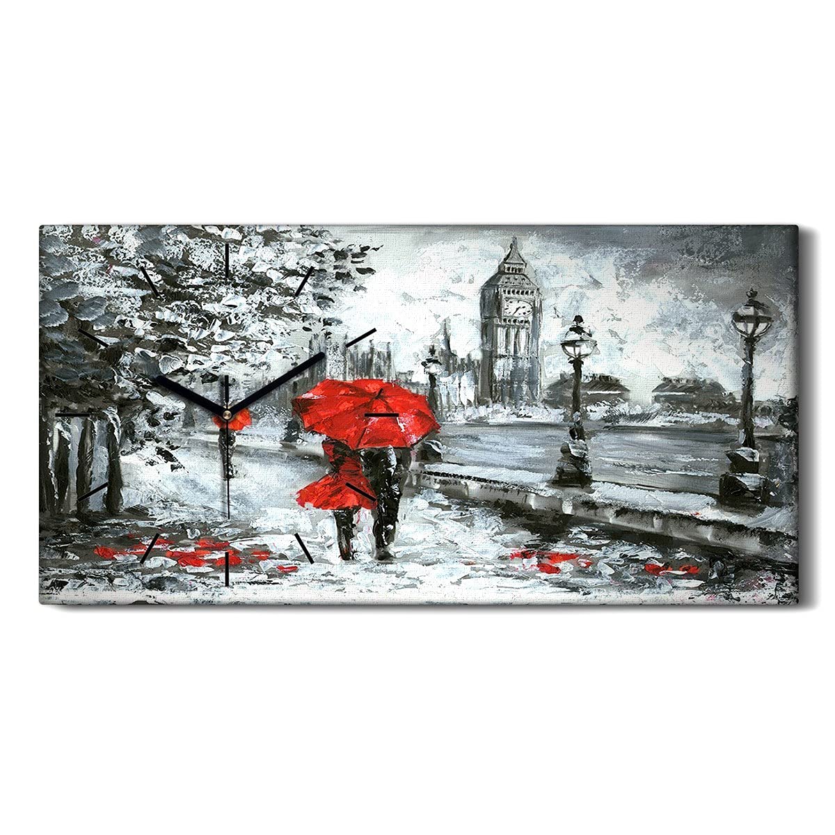 Horloge murale salon Big Ben 60x30cm pour creer une ambiance moderne et silencieuse