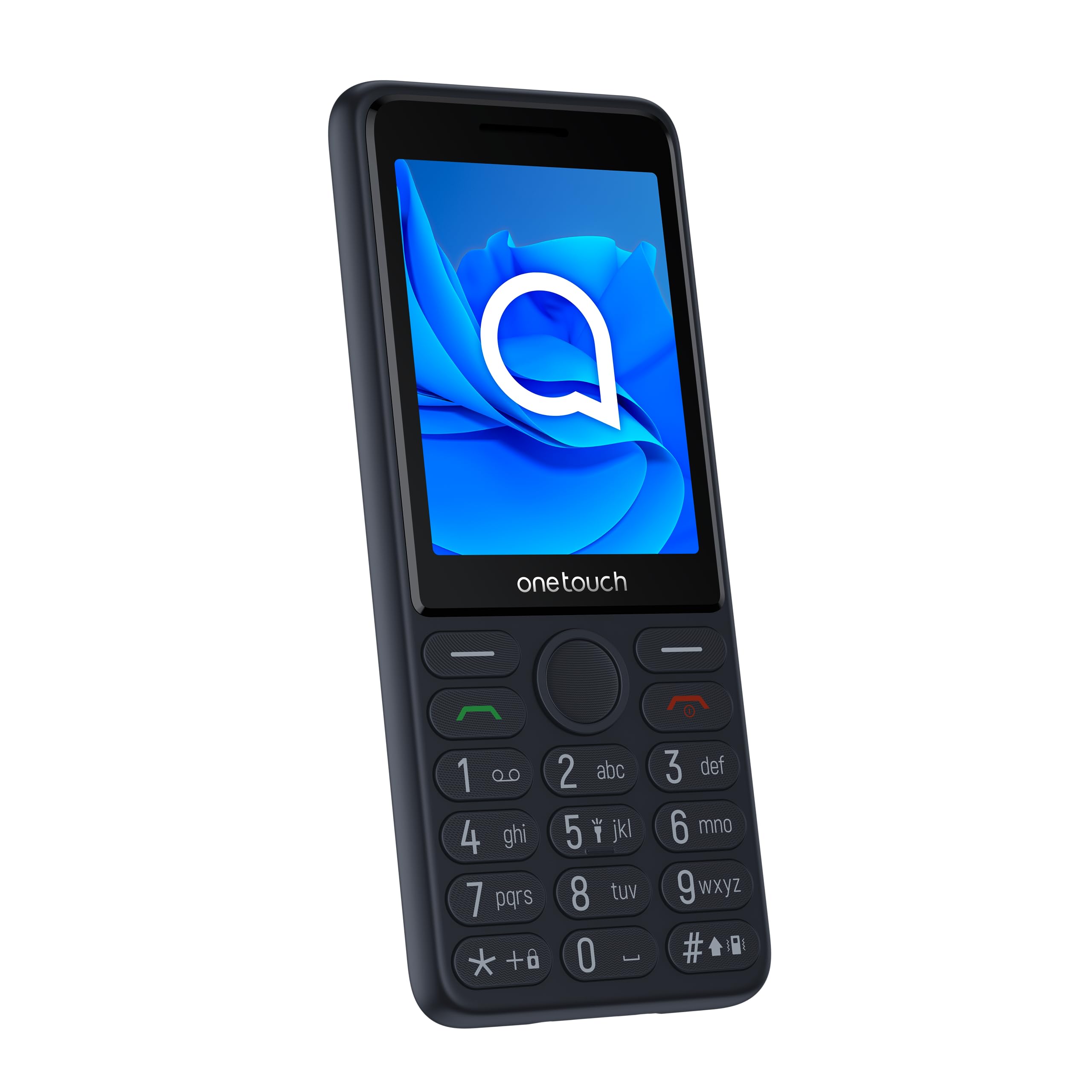 TCL Onetouch 4022s Ekran 2.8" Łatwy w użyciu telefon komórkowy, duże klawisze, dla osób starszych. Podstawa ładowarki, aparat, Bluetooth, latarka, przycisk SOS, rejestrator, szary [Wersja ES/PT]