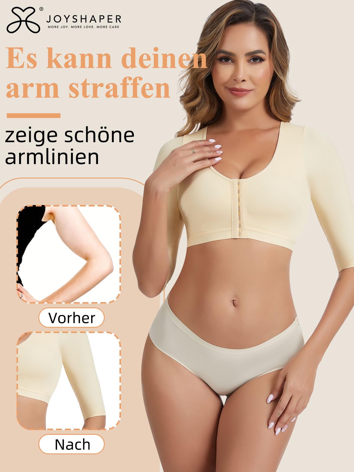 Joyshaper Damen Arm Shaper Former Figurformende Oberarme Schlanker Haltungskorrektur Tops Shapewear Kompression