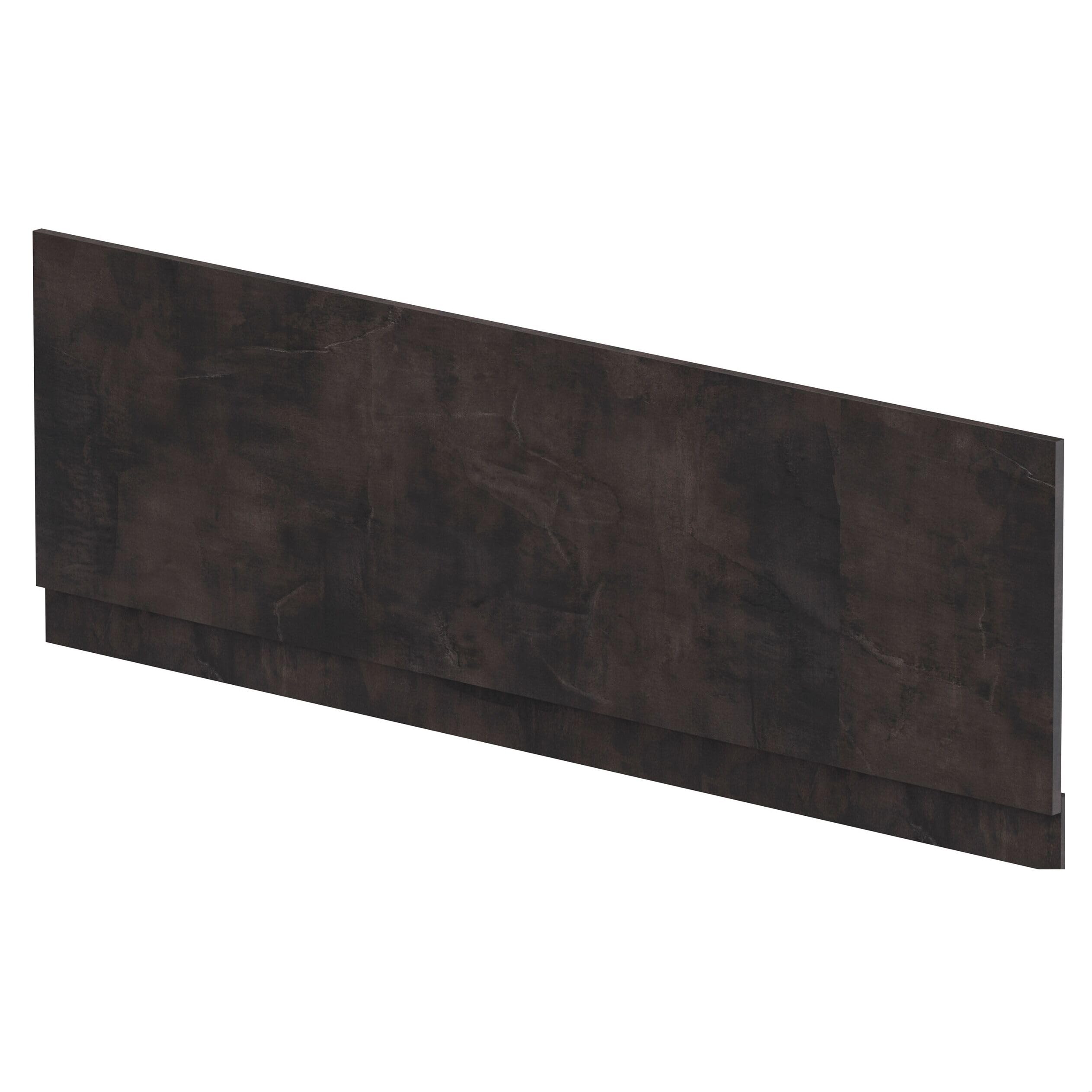Balterley Metallic Slate Front Bath Panel Covering With Plinth 1700Mm, Mfc Bath Panels, Textured Finish, Straight Front Bathroom Panels For Bathtub, Water Resistant Side Panel For Bathroom Baths (Mettalic Slate)