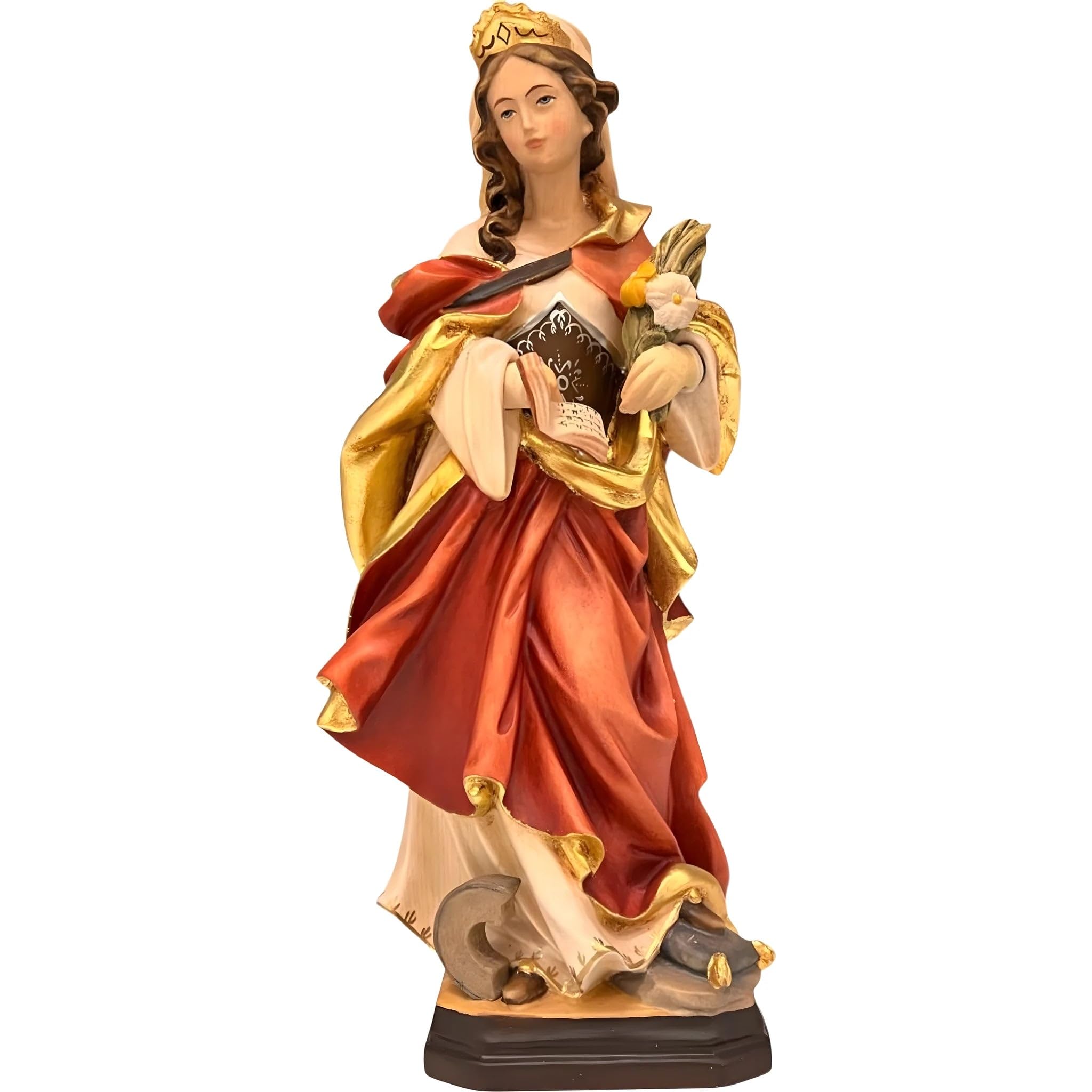 Dolfi | Santa Cristina Carved Maple Wood 15 cm | Natural Wood in Val Gardena | Nativity Figure