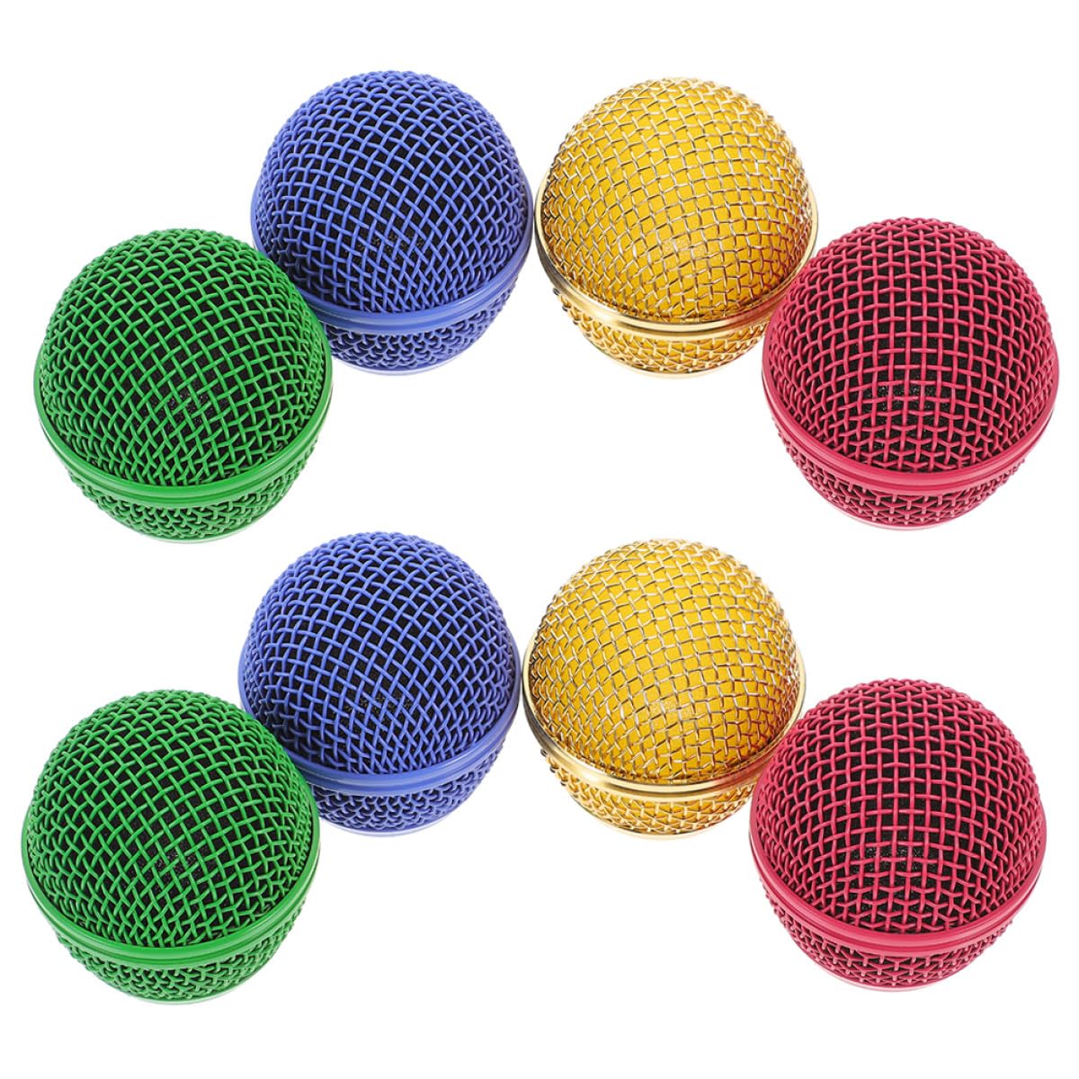 Mobestech 8 Piezas Repuesto Cabeza Micrófono Malla Metálica Compatible Protección Duradera Accesorios Micrófono