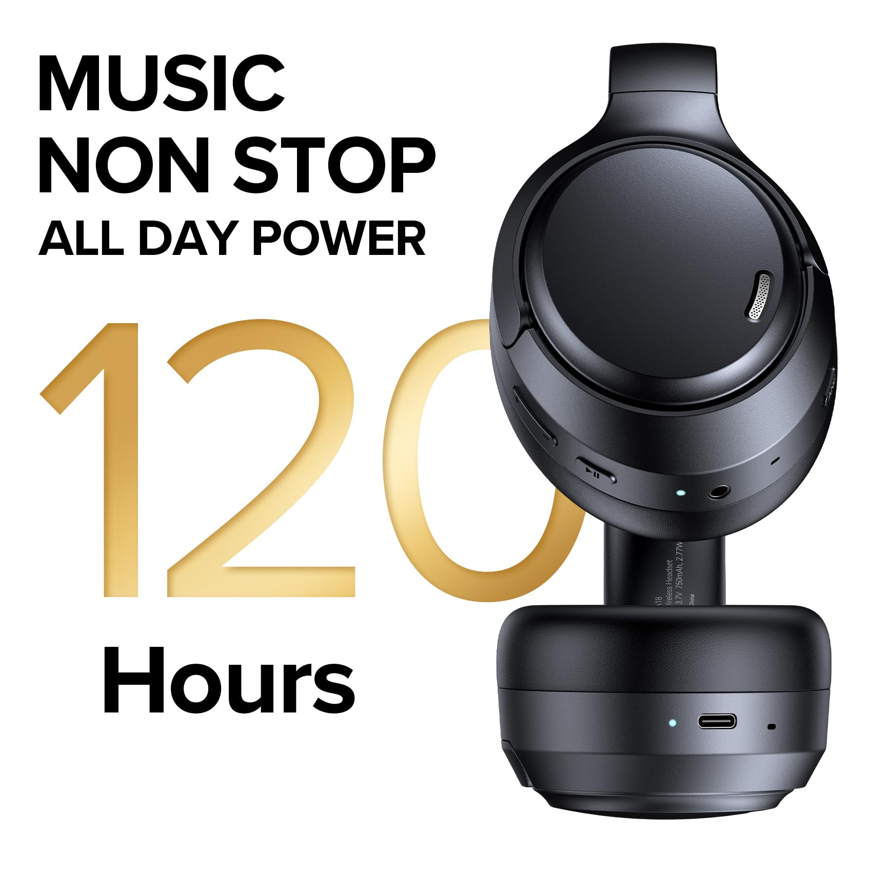 Hybrid ANC Bluetooth 6.0 Headphones 120H Playtime - Dettaglio