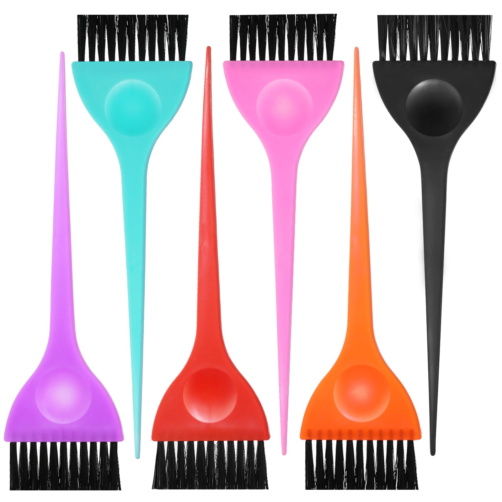6 Pcs Hair Dye Brush, 6 Vibrant Hair Brush, Professional Color Brushes for Hair Stylist, Reusable Color Tint Applicator, Perfect for DIY Coloring, Highlights, and Root Touch-Ups