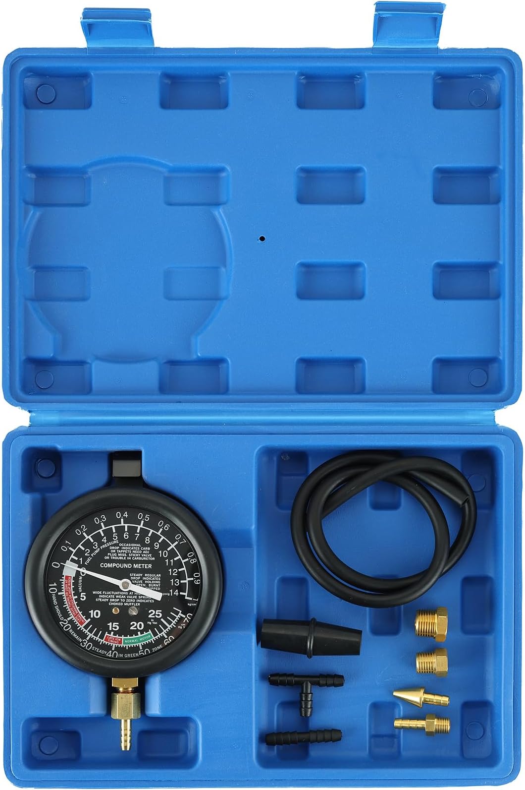DASBET Car Vacuum and Fuel Pump Tester Gauge Kit, Fuel Pump and Vacuum