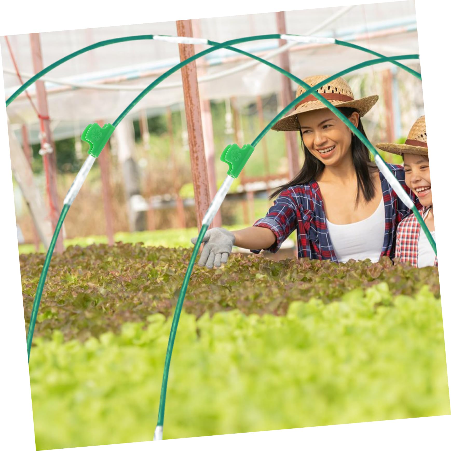 BESPORTBLE Kit D’arceaux de Jardin en Fibre Gainée de Plastique Vert
