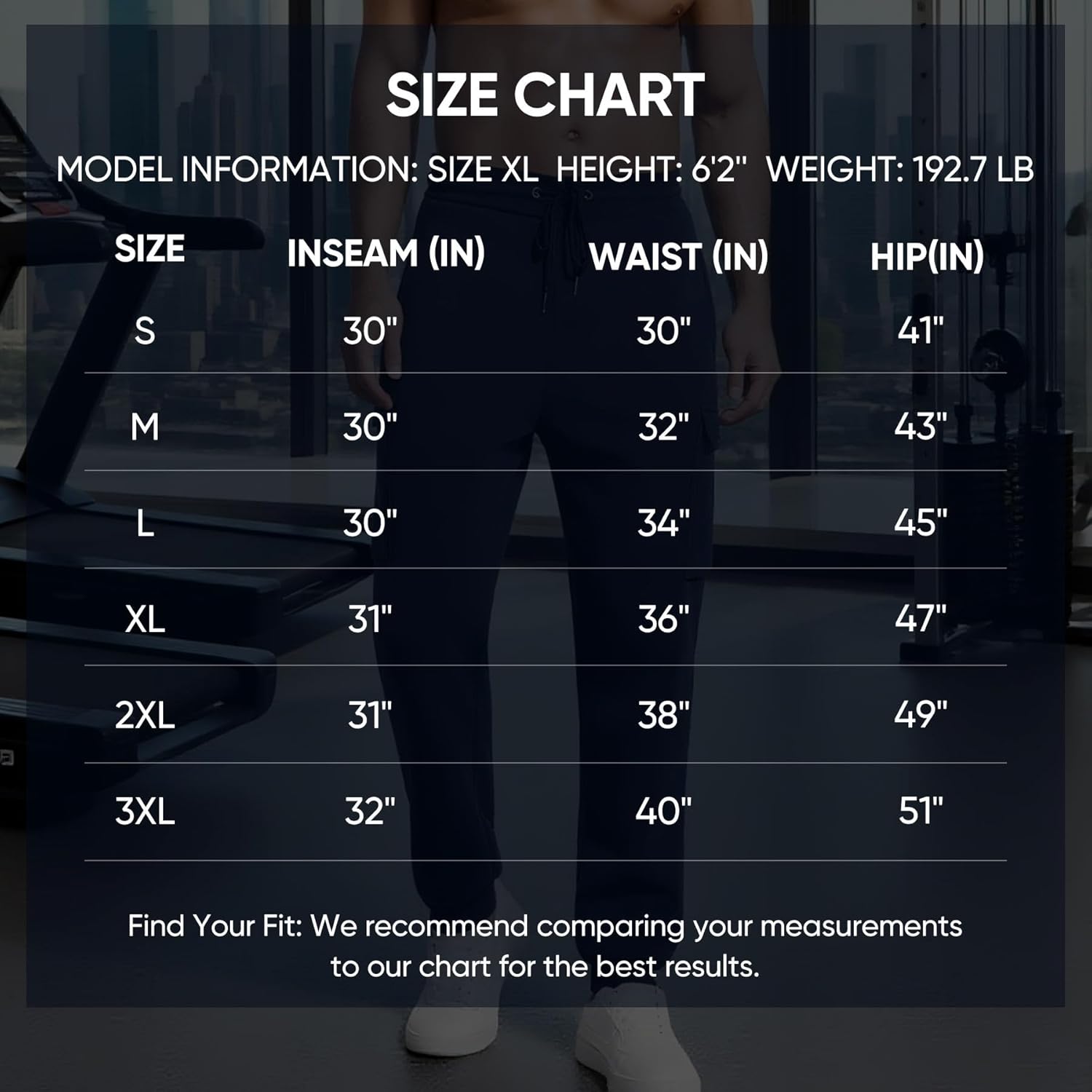 Mens Joggers with Pockets, 3 Pack Fleece Casual Sweatpants for Men Athletic Pants with Drawstring - Image 5