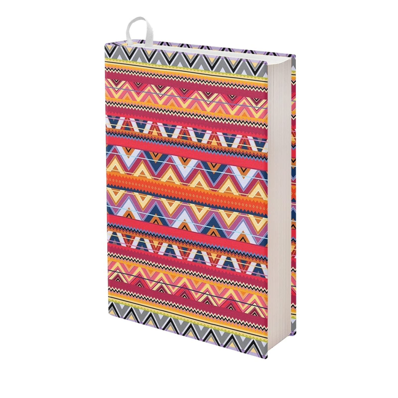 Kuiaobaty Colorful Ethnic Stripes Book Sleeve Covers for Book, Bohemia Tribal Book Lover Gifts Fabric Cover for Paperback Novel — image 1