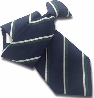 Amazon.com: Corbata de clip para hombre - azul marino con botella verde y  blanco raya : Ropa, Zapatos y Joyería