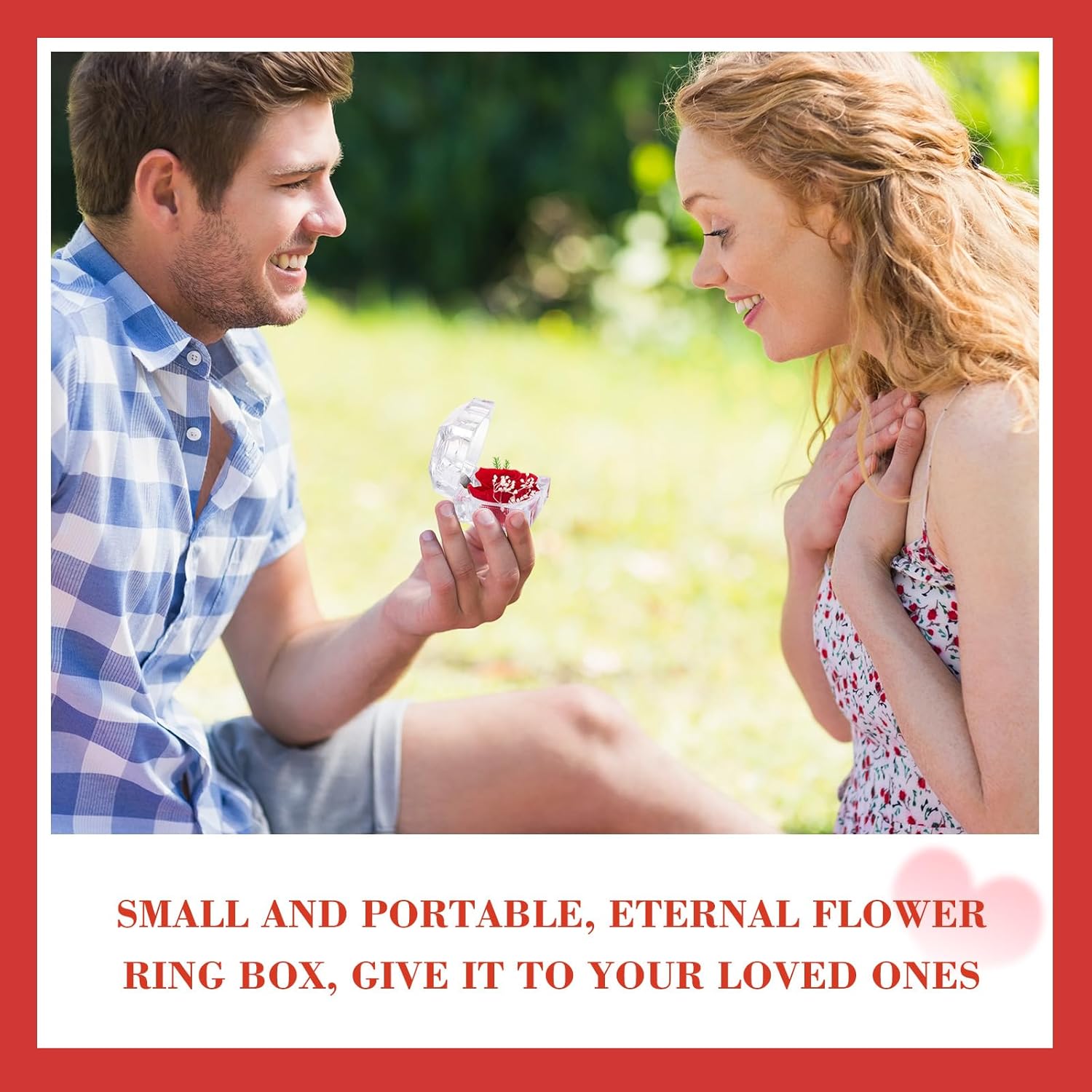 LemonRoad 6 Pcs Eternal Rose in Clear Box Valentine's Day Preserved Mini Flower Gifts in Ring Box Anniversary Mother's Day Birthday Real Flower Gifts for Women Mom Wife Girlfriend - Image 4