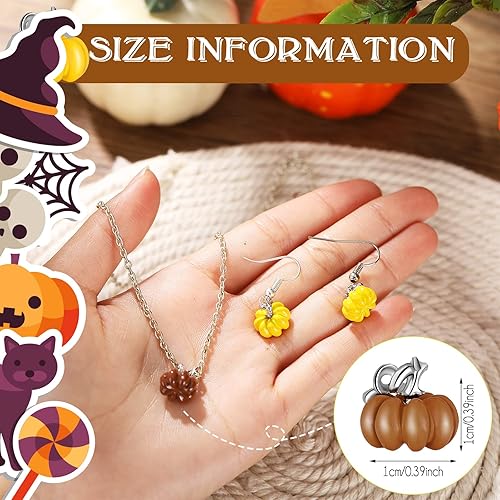 Miniatura 3 de Hicarer 27 dijes de calabaza de otoño, colgantes de aleación, dijes de Halloween, accesorios de fabricación de joyas para aretes de Acción de
