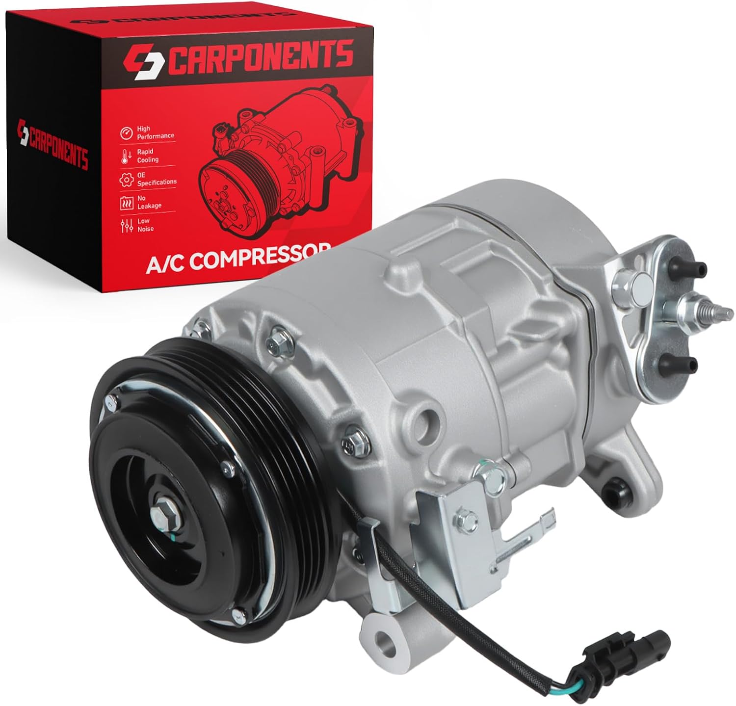 AC Compressor with Clutch for Chevy Silverado 1500 2014-2019, for Chevy Suburban Tahoe & G-M-C Yukon XL 2015-2020, for G-M-C Sierra 1500 2014-2019