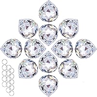 Vista 7 de HDCRYSTALGIFTS Paquete de 10 atrapasoles de bola de cristal de 1.181 in para ventana, diseño de arco iris, cristales colgantes, atrapasoles, ventana