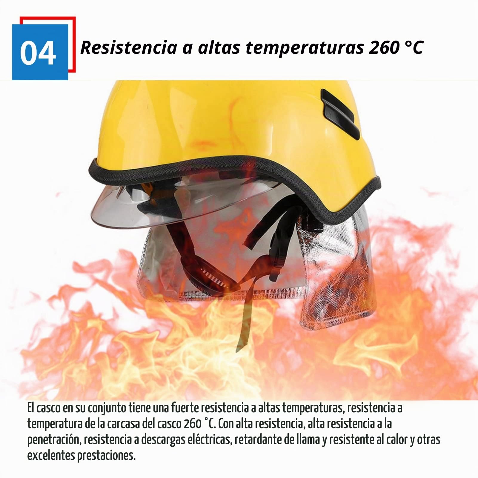 Casco de seguridad contra incendios con casco,Casco de bombero resistente a altas temperaturas,Casco de protección contra incendios de rescate de extinción,Cinturón amortiguador para un uso cómodo