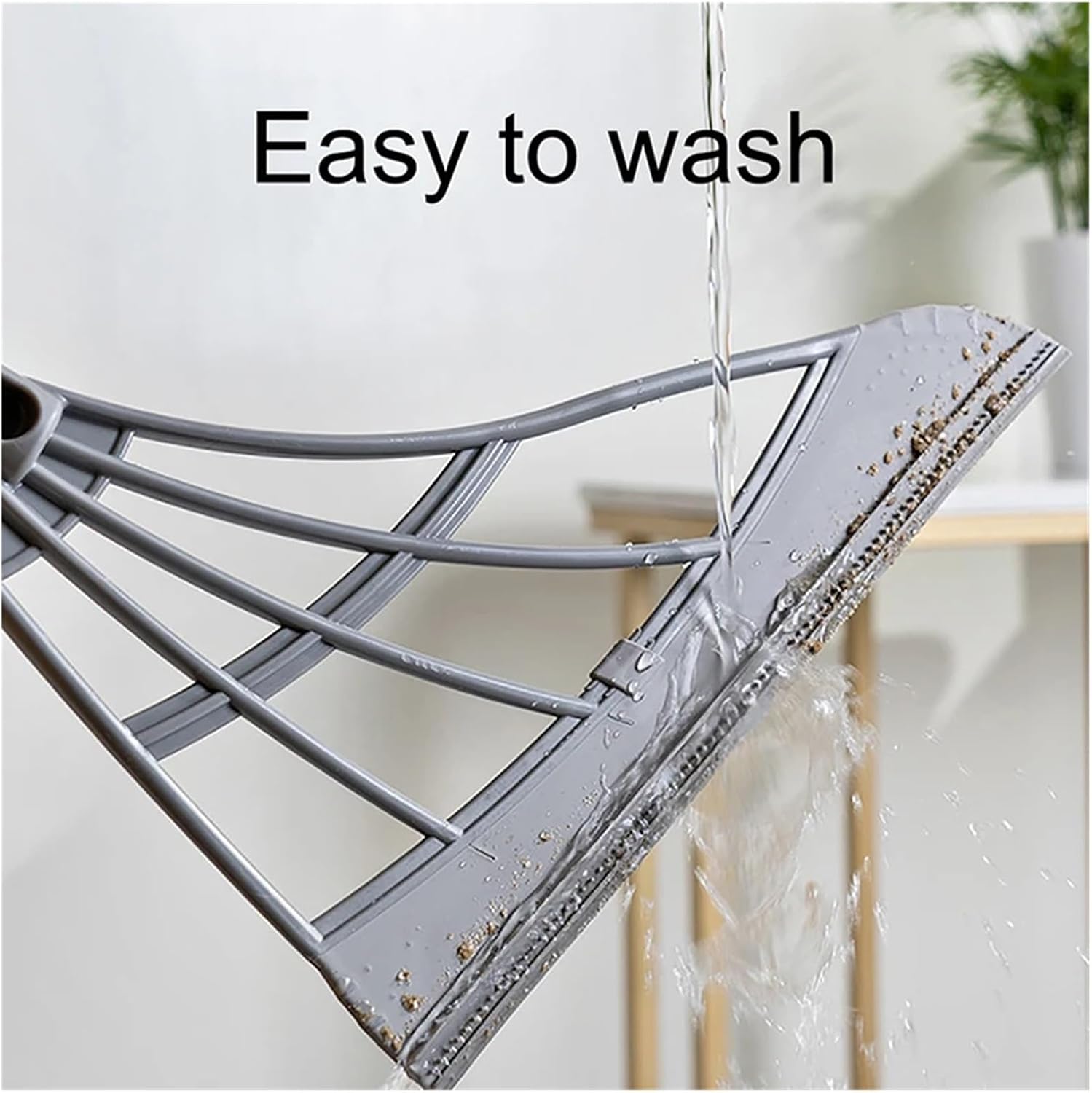 Silicone Broom Wiper Window Washing Multifunctional Household Home Floor Glass Hand-Push Mirror Cleaning Tools(Green)